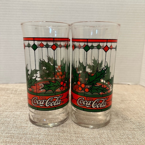 Vintage Coca Cola Libbey Christmas Glassware Set - Picture 3 of 5